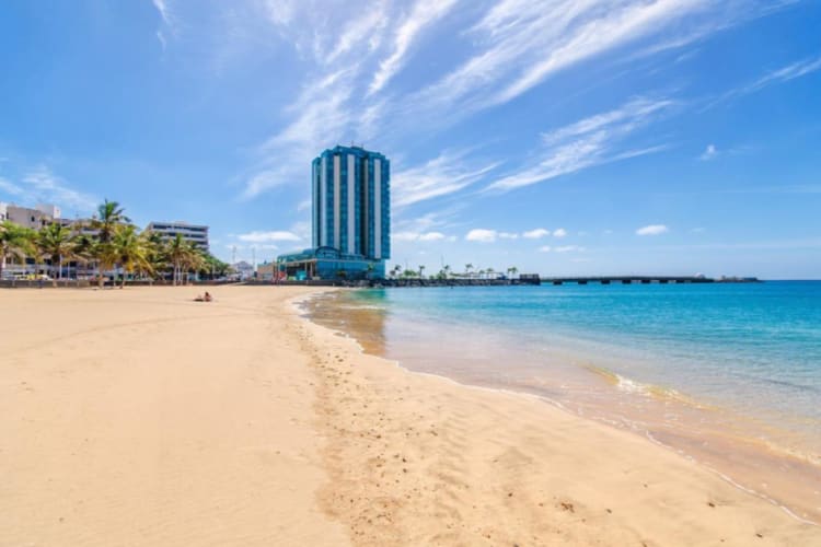 Hotel and beach